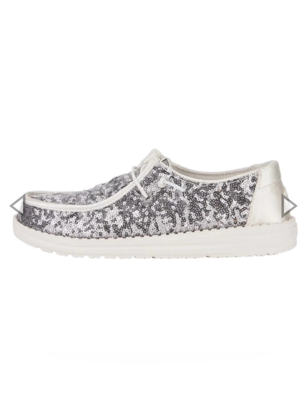 Hey Dude Wendy Silver Sequin